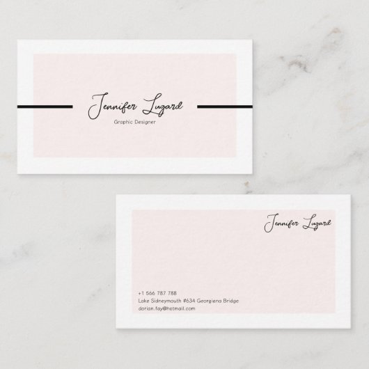 Modern minimaal  Visitekaartje (Voorkant / Achterkant)