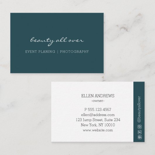 Modern minimaal visitekaartje (Voorkant / Achterkant)