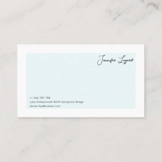 Modern minimaal  Visitekaartje (Achterkant)