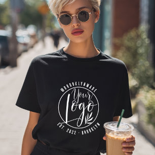 Modern Minimaal Voeg Je Logo Toe Sociaal Zakelijk T-shirt