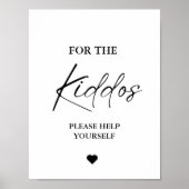 Modern Minimaal Voor de kinderen Trouwgunsten Teke Poster (Voorkant)