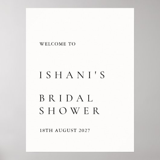 Modern Minimaal Vrijgezellenfeest Welkomstbord Pos Poster (Voorkant)