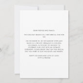 Modern minimaal We Eloped Vakantie Winter Bruiloft Aankondiging (Achterkant)