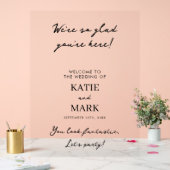 Modern minimaal welkom op ons trouwbord acryl bord (Huwelijk)