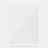 Modern minimaal welkom op ons trouwbord acryl bord (Voorkant)