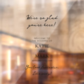 Modern minimaal welkom op onze trouwbordsticker raamsticker (Vel 2)