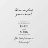 Modern minimaal welkom op onze trouwbordsticker raamsticker (Vel)