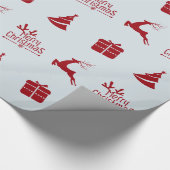 Modern minimaal winter vrolijk kerstcadeau cadeaupapier (Hoek)