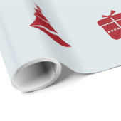 Modern minimaal winter vrolijk kerstcadeau cadeaupapier (Rol Hoek)