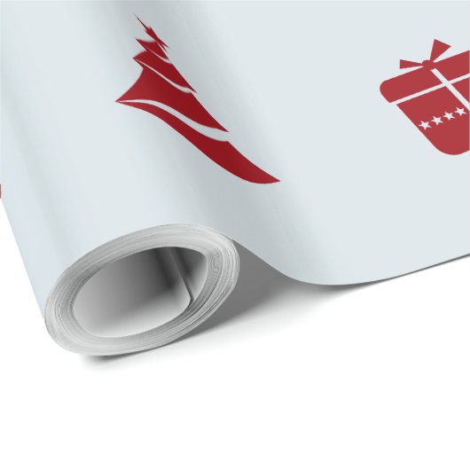 Modern minimaal winter vrolijk kerstcadeau cadeaupapier (Rol Hoek)