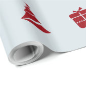 Modern minimaal winter vrolijk kerstcadeau cadeaupapier (Rol Hoek)