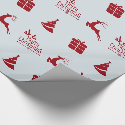 Modern minimaal winter vrolijk kerstcadeau cadeaupapier (Hoek)