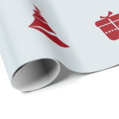 Modern minimaal winter vrolijk kerstcadeau cadeaupapier (Rol Hoek)