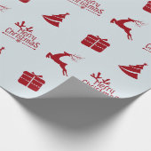 Modern minimaal winter vrolijk kerstcadeau cadeaupapier (Hoek)