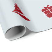 Modern minimaal winter vrolijk kerstcadeau cadeaupapier (Rol Hoek)