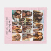 Modern Minimaal Wit - 12 Foto Collage Fleece Deken (Voorkant (Horizontaal))