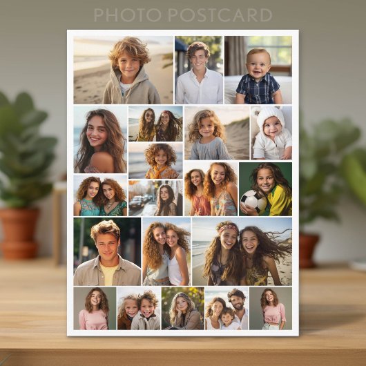 Modern Minimaal Wit - 20 Foto Collage Briefkaart