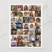 Modern Minimaal Wit - 35 Foto Collage Briefkaart (Voorkant)
