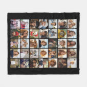 Modern Minimaal Wit - 35 Foto Collage Fleece Deken (Voorkant (Horizontaal))