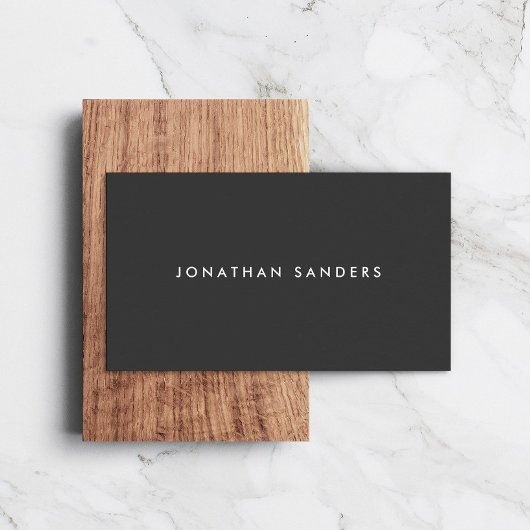 MODERN & MINIMAAL Wit/Donkergrijs Visitekaartje