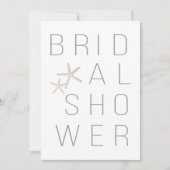 Modern Minimaal Wit Grijs Strand VRIJGEZELLENFEEST Kaart (Voorkant)