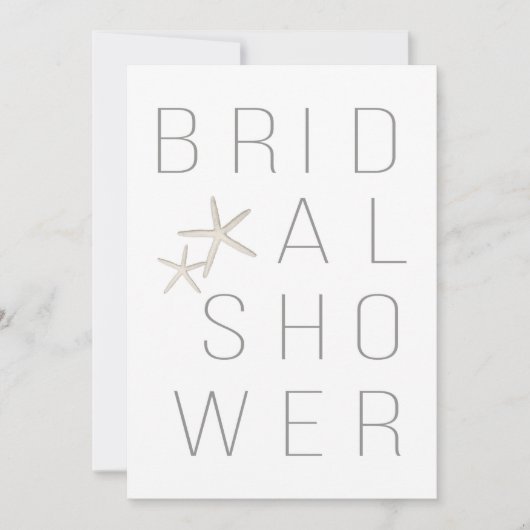 Modern Minimaal Wit Grijs Strand VRIJGEZELLENFEEST Kaart (Voorkant)