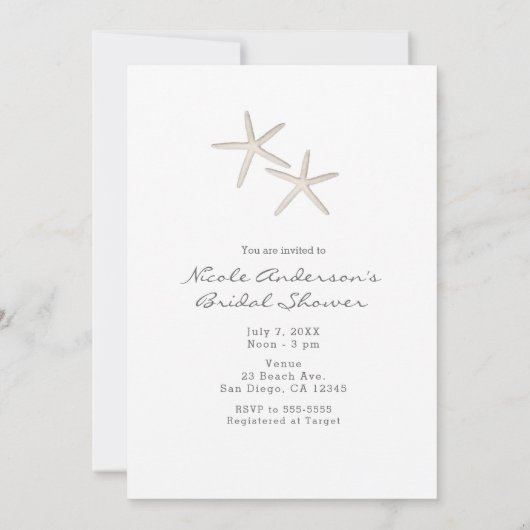 Modern Minimaal Wit Grijs Strand VRIJGEZELLENFEEST Kaart (Achterkant)