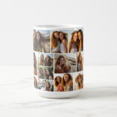 Modern Minimaal Wit met 12 Fotocollage Koffiemok (Center)