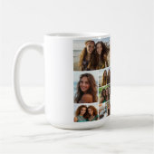 Modern Minimaal Wit met 12 Fotocollage Koffiemok (Links)