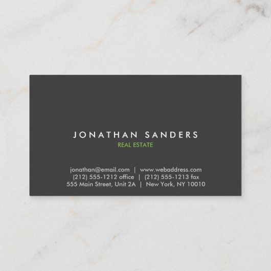 MODERN & MINIMAAL Wit Visitekaartje (Achterkant)