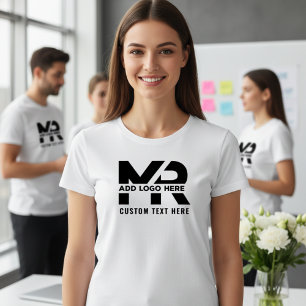 Modern Minimaal Zakelijk Logo Merk Personeel T-shirt