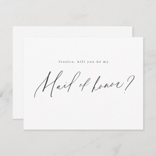 Modern minimaal zal je mijn wissel van het eervoll kaart (Voorkant / Achterkant)