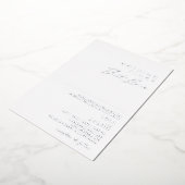 Modern Minimaal Zilver Niets Gewoons Alleen Liefde Folie Uitnodiging (Gedraaid)