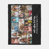 Modern Minimaal Zwart - 20 Foto Collage Fleece Deken (Voorkant)