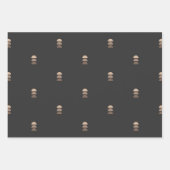 Modern minimaal zwart beige geometrisch patroon inpakpapier vel (Voorkant 3)
