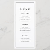 Modern Minimaal Zwart En Wit Menu (Voorkant)