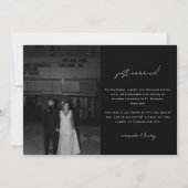 Modern Minimaal Zwart Huwelijksreportage Foto Aankondiging (Voorkant)