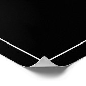 Modern Minimaal Zwart Wit Bruiloft Welkomstbord Poster (Hoek)