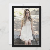 Modern Minimaal Zwart & Wit Foto Zoet 16 Kaart (Achterkant)