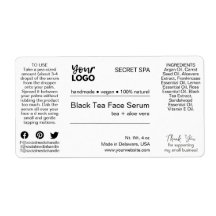 Modern minimaal zwart & wit gezicht serum product