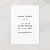 Modern Minimaal Zwart-Wit – Schoon Vet Visitekaartje (Achterkant)