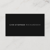 MODERN & MINIMAAL Zwart/Wit Visitekaartje (Voorkant)