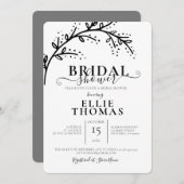 Modern minimaal zwart-wit Vrijgezellenfeest Kaart (Voorkant / Achterkant)