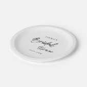 Modern minimaal zwart-wit Vrijgezellenfeest Papieren Bordje (Gekanteld)