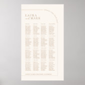 Modern Minimal 160 Guests Wedding Seating Charts Poster (Voorkant)