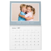 Modern Minimal 2026 Familie Aangepaste Fototekst Kalender (Jan 2027)
