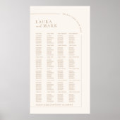 Modern Minimal 240 Guests Wedding Seating Charts Poster (Voorkant)