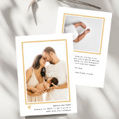 Modern Minimal 2 foto Baby shower Bedankt Geboorte Aankondiging