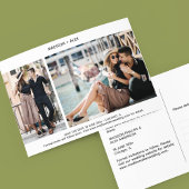 Modern Minimal 2-Photo Save the Date Briefkaart