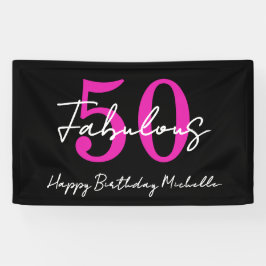 Modern Minimal 50 Fabulous 50th Birthday Party Spandoek